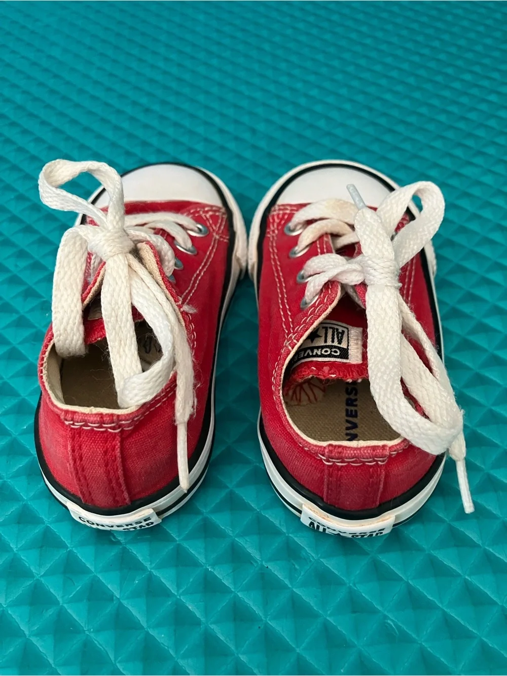 CONVERSE Chuck Taylor All Star Baby Low Top Red Canvas Shoes | 5
